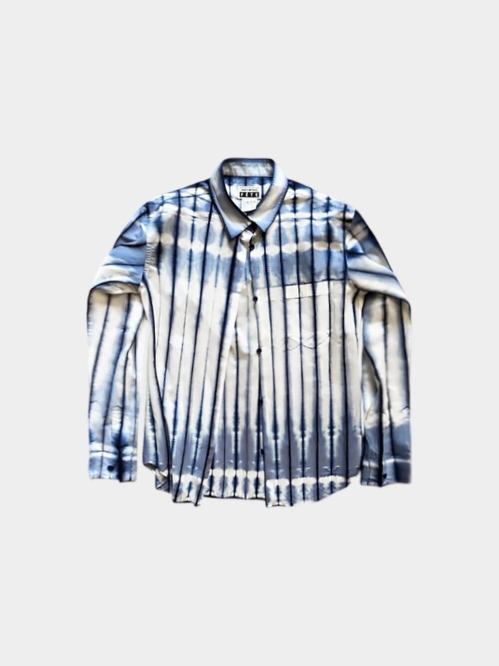 Issey Miyake Fête 2000s Gradient Blue Stripe Button Up Shirt 3